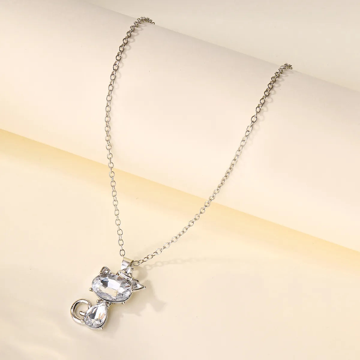 IG Style Cute Simple Style Cat Diamond Alloy Wholesale Pendant Necklace