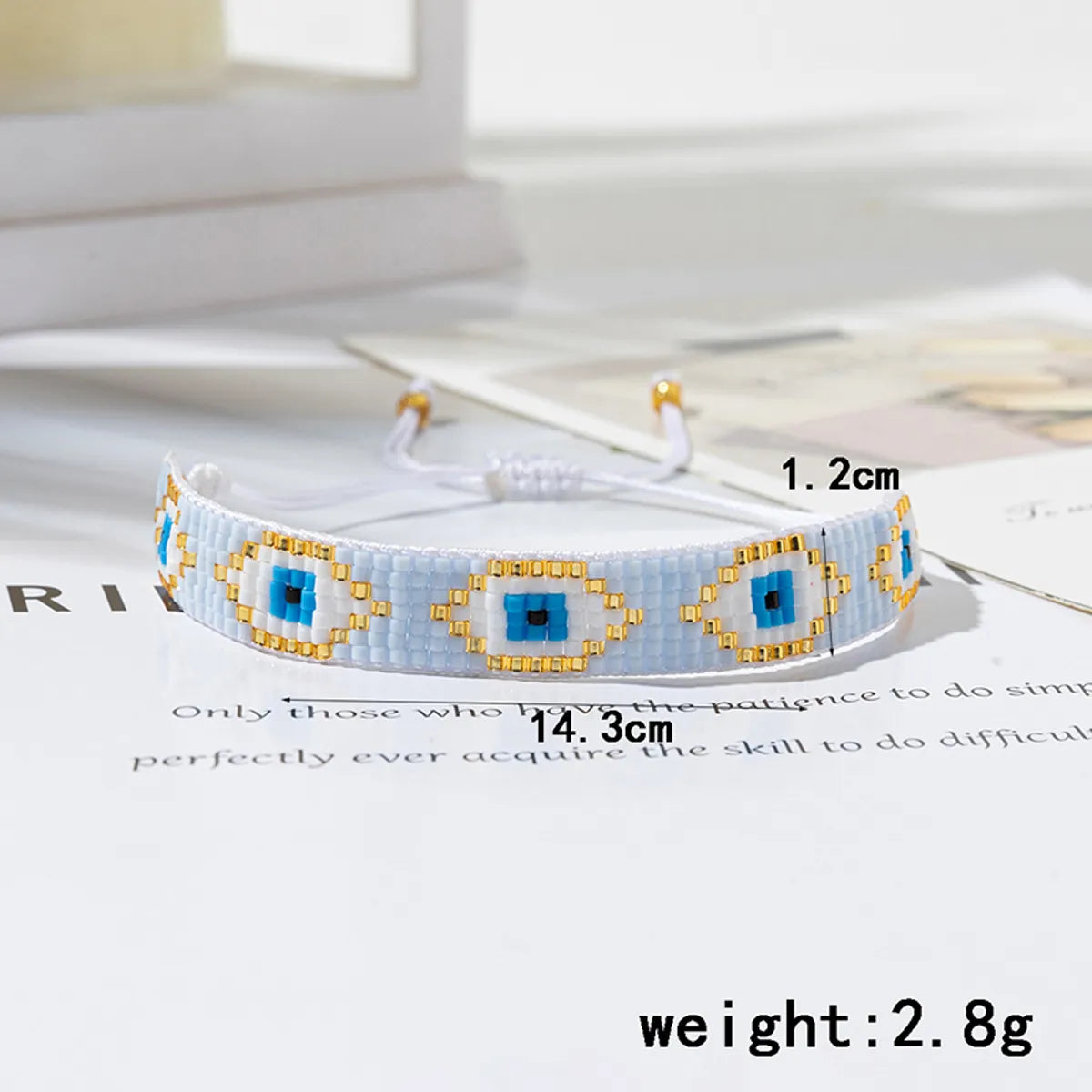 IG Style Devil's Eye Artificial Crystal Glass Knitting Women's Bracelets