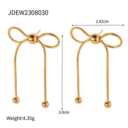 IG Style Elegant Bow Knot Alloy Plating Women'S Rings Earrings Necklace