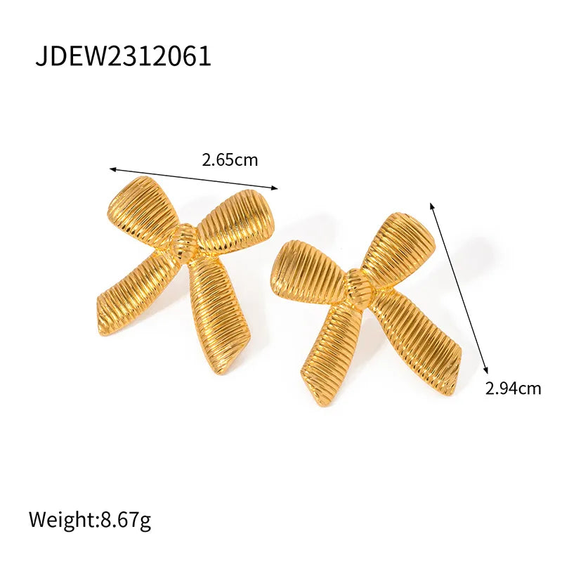 IG Style Elegant Bow Knot Alloy Plating Women'S Rings Earrings Necklace