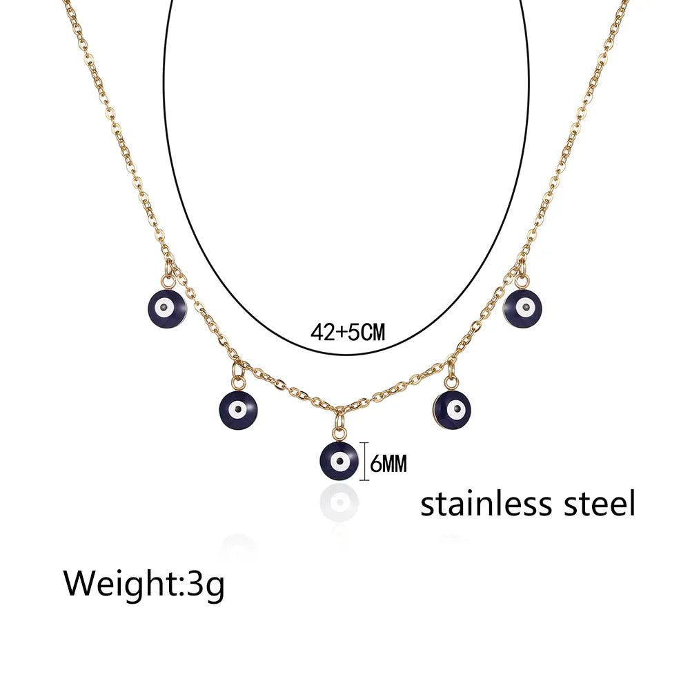 304 Stainless Steel 18K Gold Plated IG Style Elegant Polishing Plating Inlay Circle Zircon Pendant Necklace