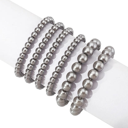 IG Style Elegant French Style Round Imitation Pearl Wholesale Bracelets