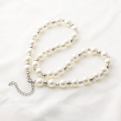 IG Style Elegant Geometric 304 Stainless Steel Imitation Pearl Beaded Women's Necklace