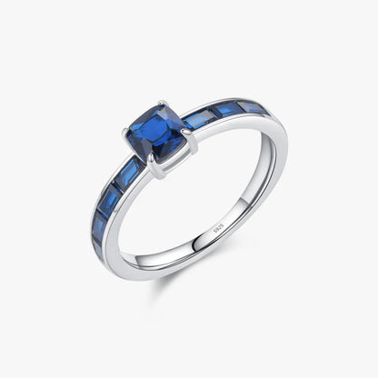 Ig Style Elegant Geometric Square Sterling Silver Plating Inlay Zircon 18k Gold Plated Rhodium Plated Rings