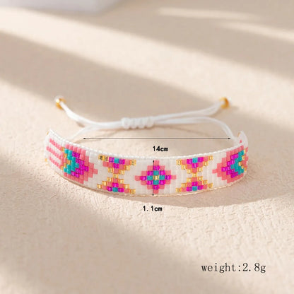 Ig Style Elegant Luxurious Palm Heart Shape Glass Knitting Women's Bracelets