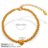 IG Style Elegant Simple Style Heart Shape 304 Stainless Steel 18K Gold Plated Bracelets In Bulk