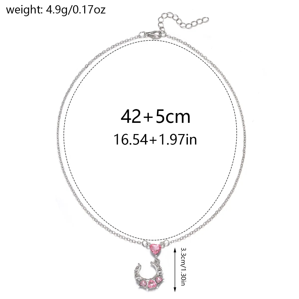 IG Style Elegant Simple Style Moon Heart Shape Diamond Alloy Wholesale Pendant Necklace