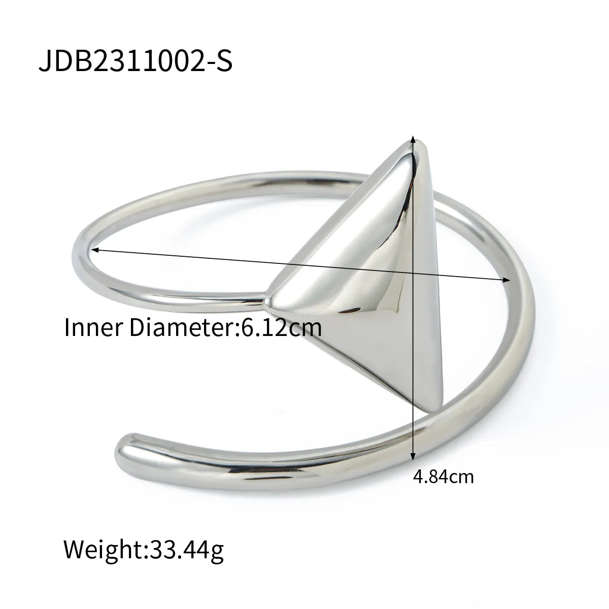 IG Style Elegant Triangle 304 Stainless Steel Bangle In Bulk