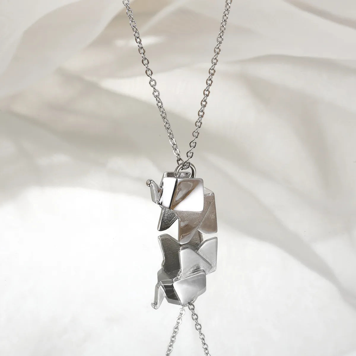 Ig Style Elephant Titanium Steel Pendant Necklace