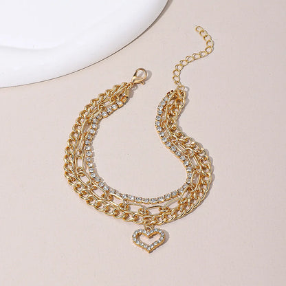 IG Style Ethnic Style Bohemian Heart Shape Alloy Wholesale Anklet