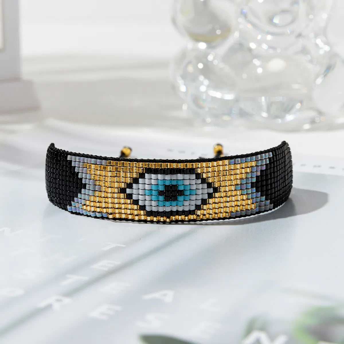 Ig Style Ethnic Style Geometric Heart Shape Eye Glass Handmade Unisex Bracelets