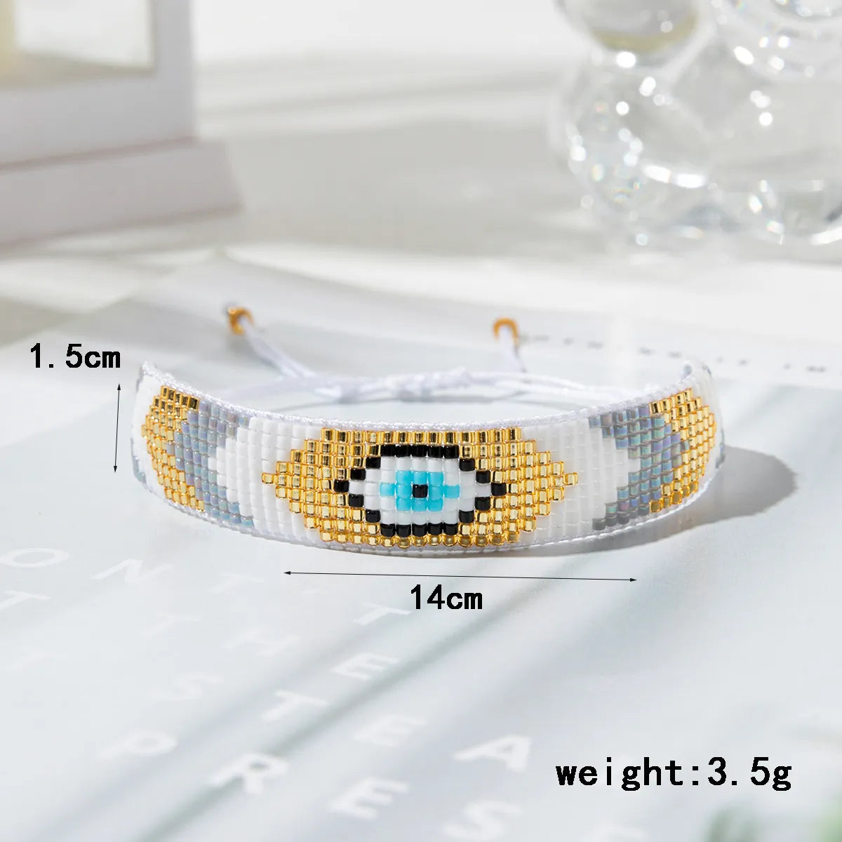 Ig Style Ethnic Style Geometric Heart Shape Eye Glass Handmade Unisex Bracelets