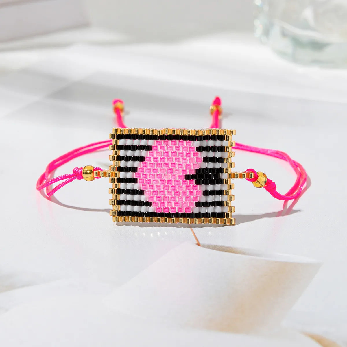 Ig Style Ethnic Style Geometric Heart Shape Glass Handmade Unisex Bracelets