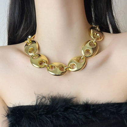 IG Style Exaggerated Geometric CCB Gold Plated Silver Plated Women'S Necklace Choker