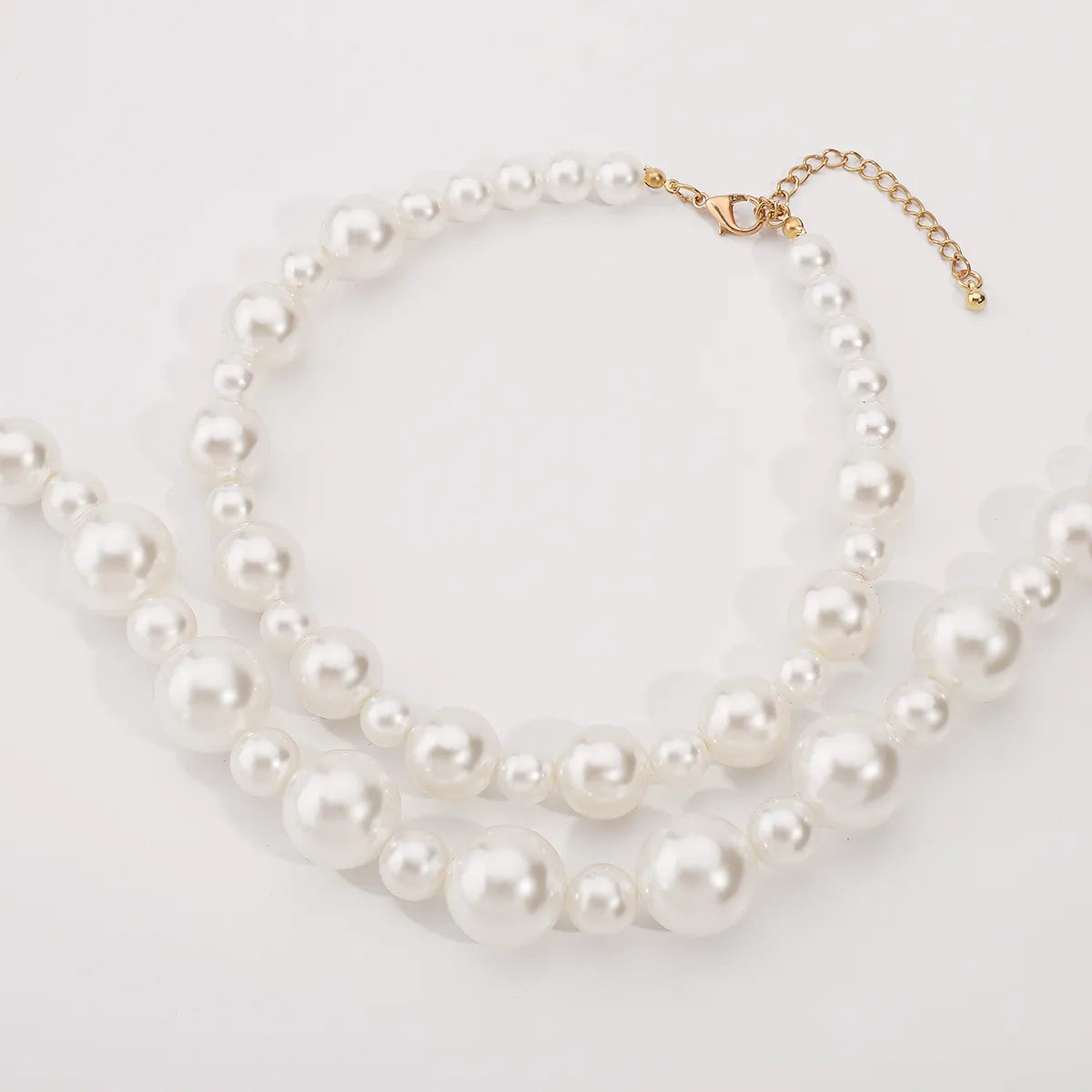 IG Style Exaggerated Pearl Imitation Pearl Wholesale Double Layer Necklaces