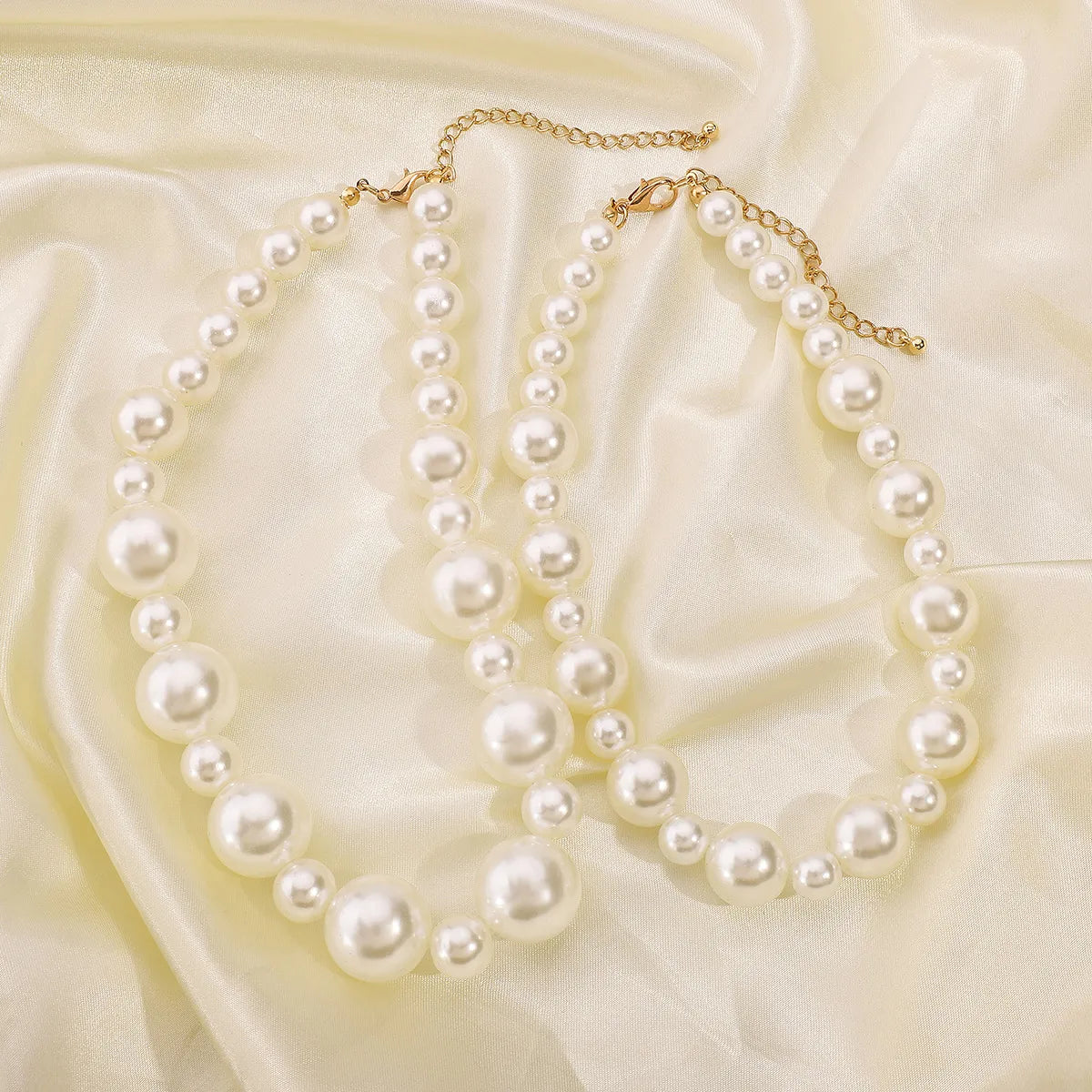 IG Style Exaggerated Pearl Imitation Pearl Wholesale Double Layer Necklaces