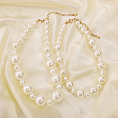 IG Style Exaggerated Pearl Imitation Pearl Wholesale Double Layer Necklaces