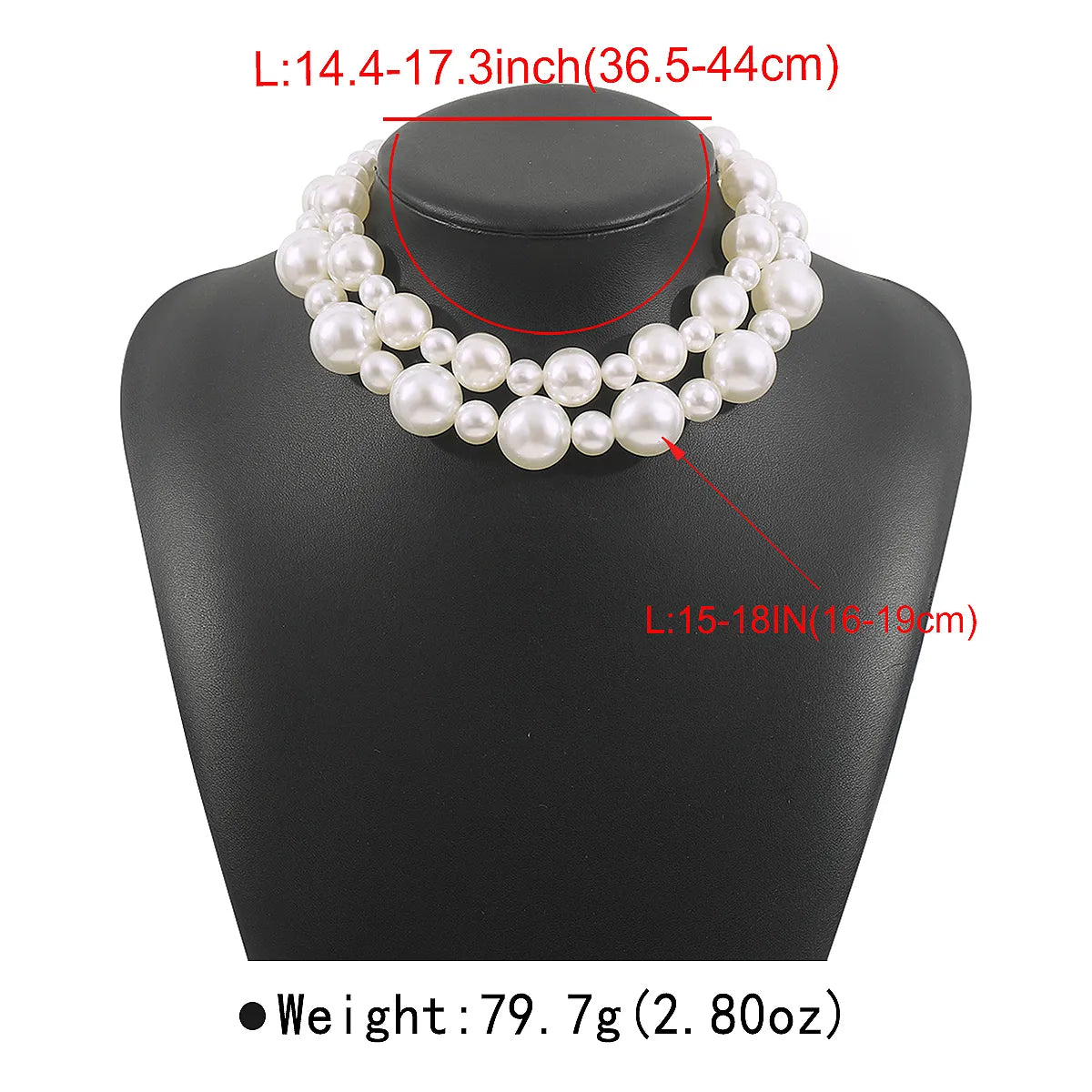 IG Style Exaggerated Pearl Imitation Pearl Wholesale Double Layer Necklaces