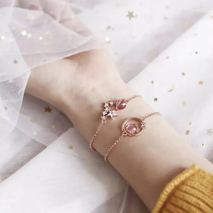 IG Style Fairy Style Casual Interstellar Alloy Inlay Artificial Gemstones Women's Bracelets