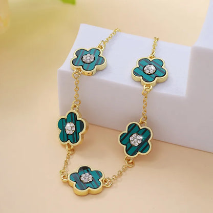 Ig Style Flower Copper Rhinestones Bracelets In Bulk