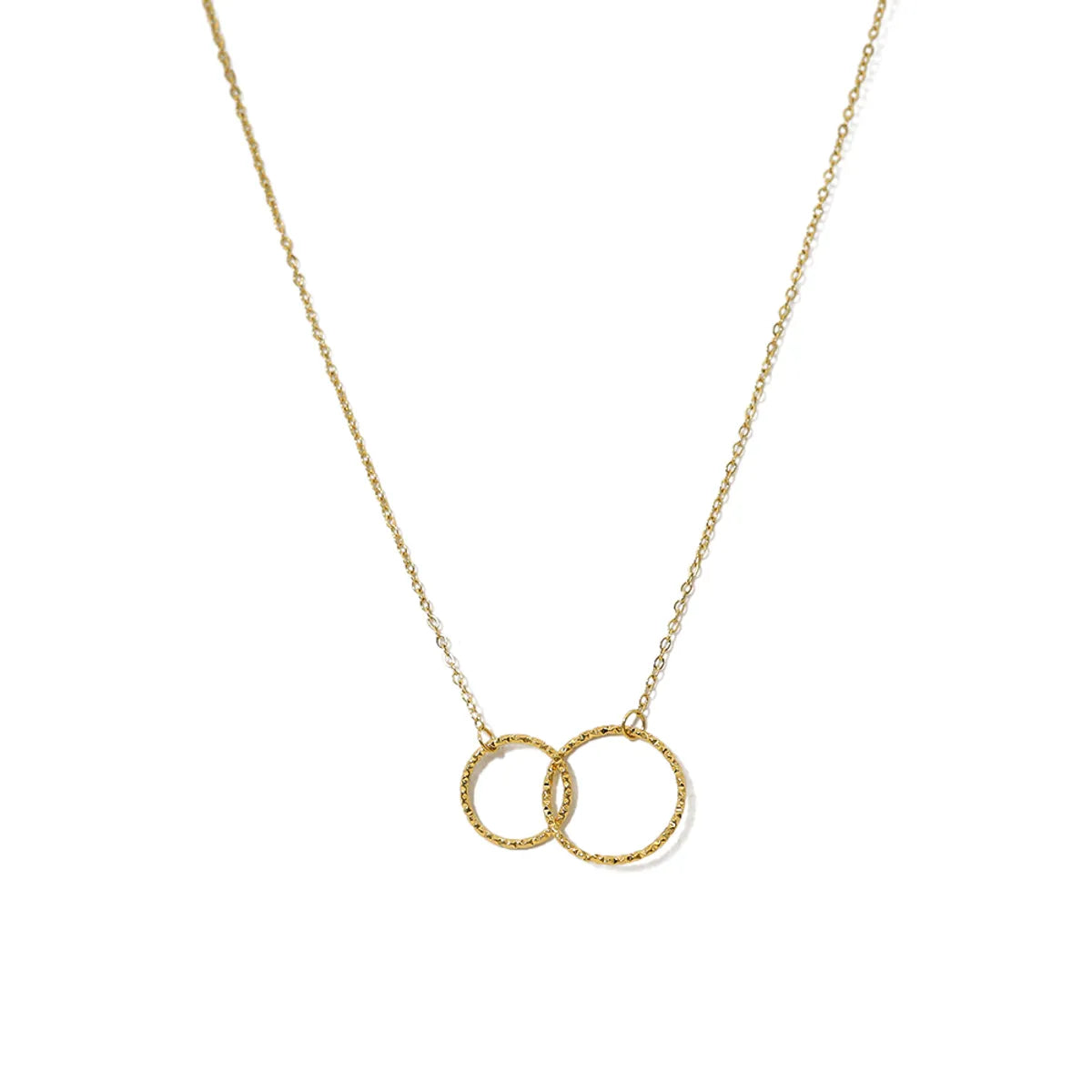 Ig Style French Style Commute Circle Round Stainless Steel Titanium Steel Plating 18k Gold Plated Pendant Necklace