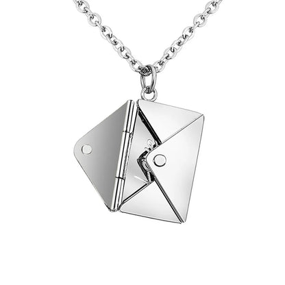 Ig Style French Style Envelope Stainless Steel Plating Palladium White K Pendant Necklace