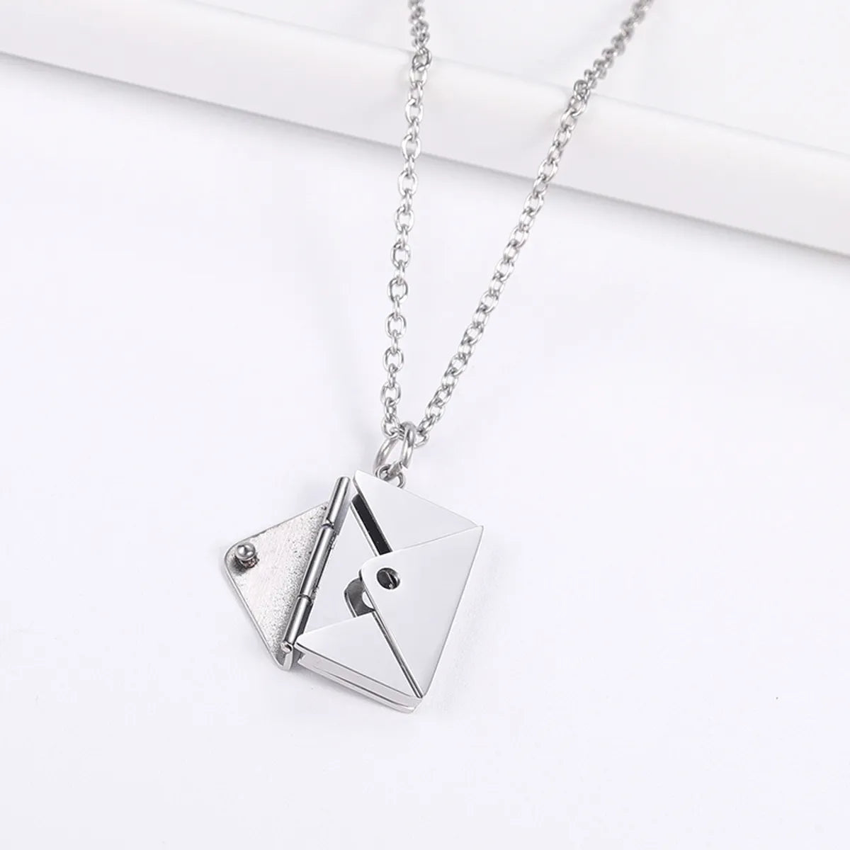 Ig Style French Style Envelope Stainless Steel Plating Palladium White K Pendant Necklace