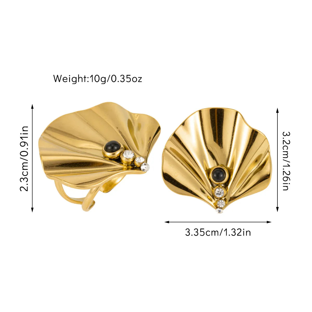 IG Style French Style Modern Style Geometric Flower Eagle Titanium Steel Open Rings In Bulk