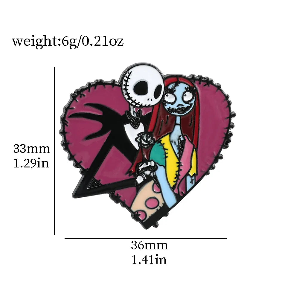 Ig Style Funny Pumpkin Heart Shape Skull Alloy Plating Unisex Brooches