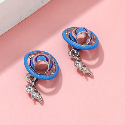 Ig Style Geometric Alloy Enamel Plating Inlay Rhinestones Charms Jewelry Accessories