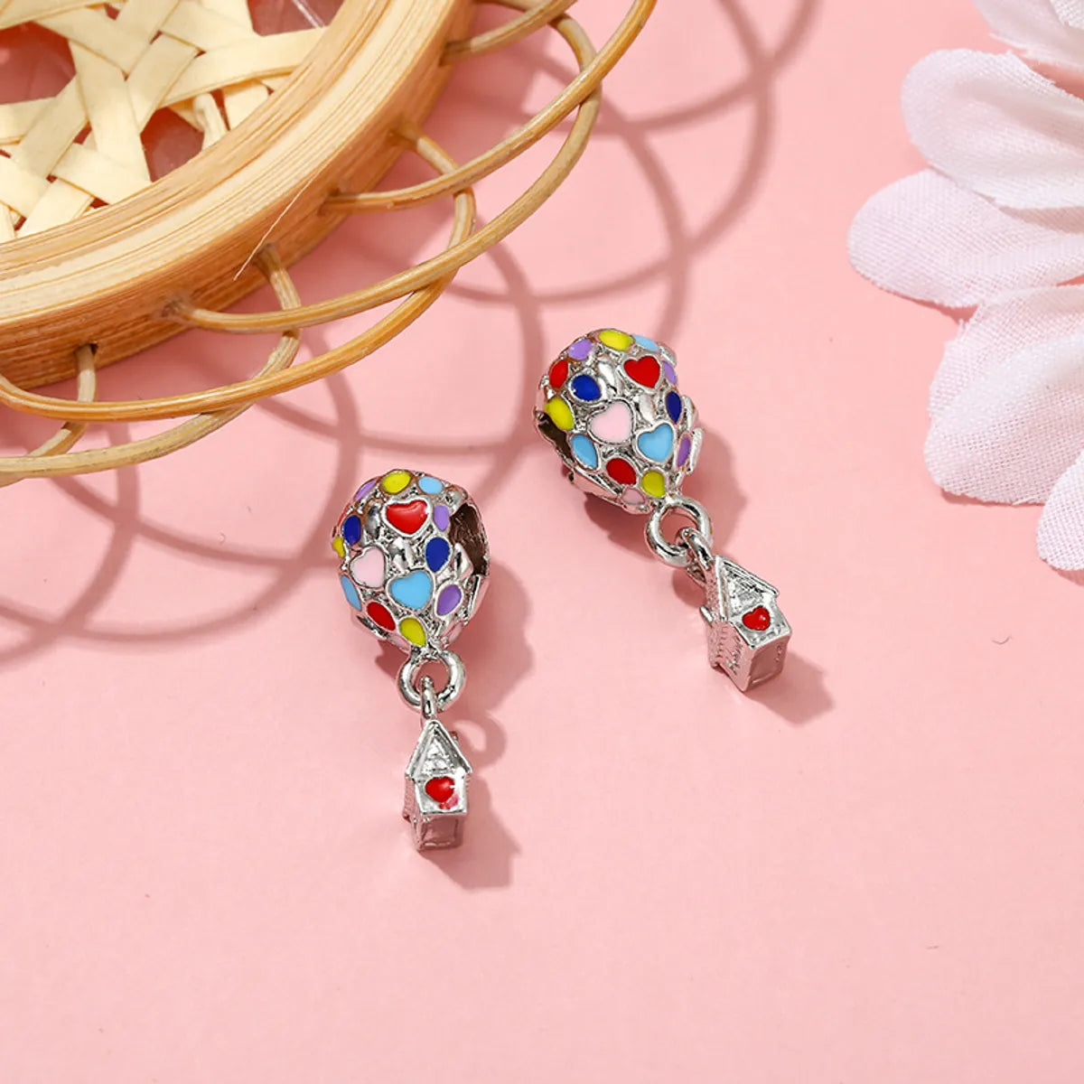 Ig Style Geometric Alloy Enamel Plating Inlay Rhinestones Charms Jewelry Accessories