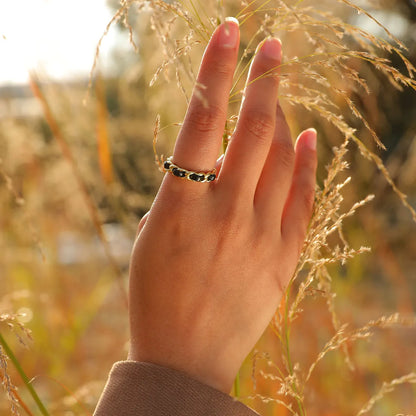 Ig Style Geometric Copper Braid 18k Gold Plated Open Rings