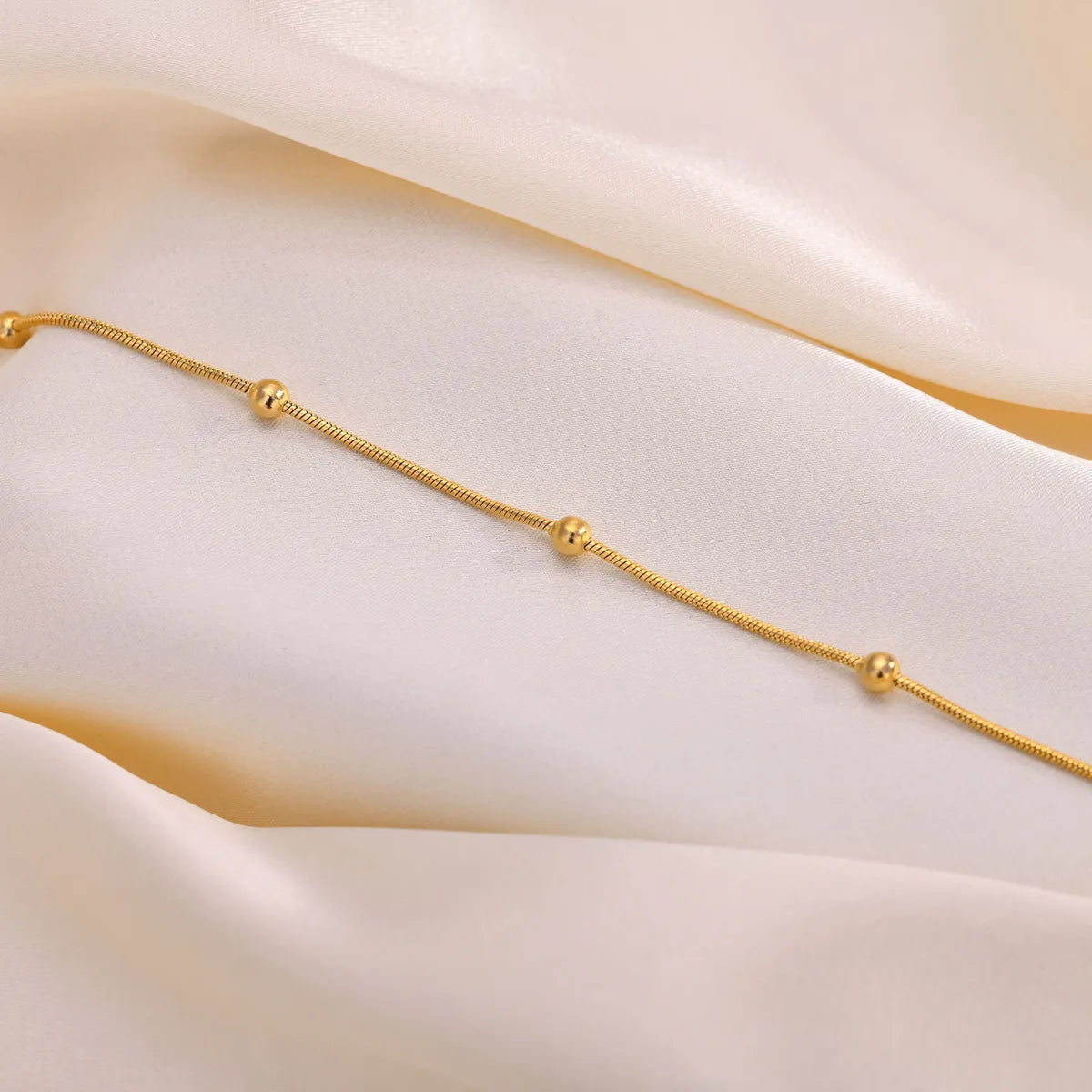 Ig Style Geometric Stainless Steel 18k Gold Plated Women's Anklet