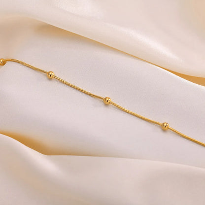 Ig Style Geometric Stainless Steel 18k Gold Plated Women's Anklet