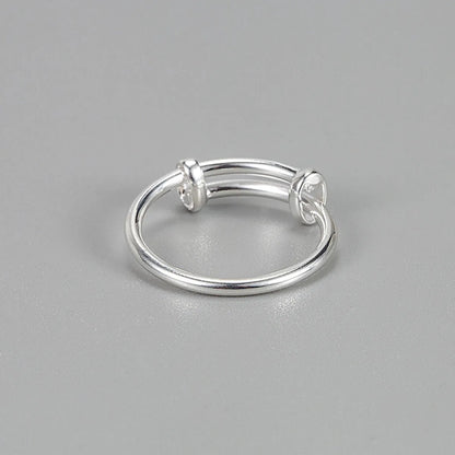 Ig Style Geometric Sterling Silver Rings