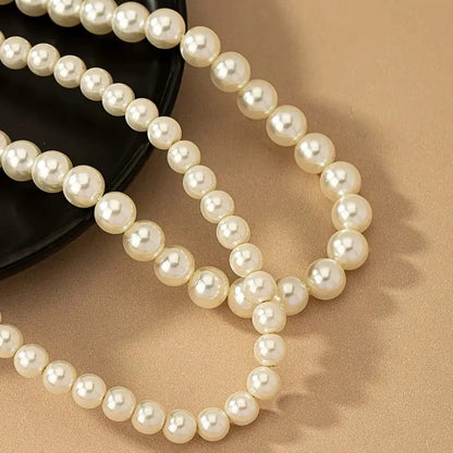 IG Style Glam Queen Pearl Artificial Pearls Artificial Pearl Imitation Pearl Wholesale Double Layer Necklaces