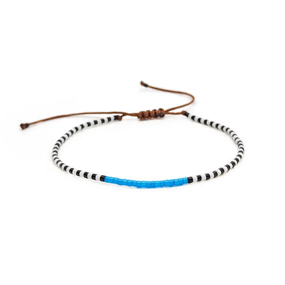 IG Style Handmade Bohemian Checkered Glass Copper Wholesale Bracelets