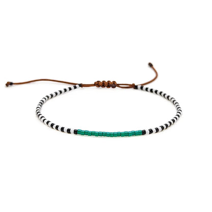 IG Style Handmade Bohemian Checkered Glass Copper Wholesale Bracelets