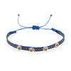 Ig Style Handmade Bohemian Geometric Glass Fabric Knitting Unisex Bracelets