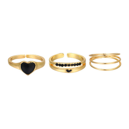 Ig Style Heart Shape Alloy Wholesale Open Rings