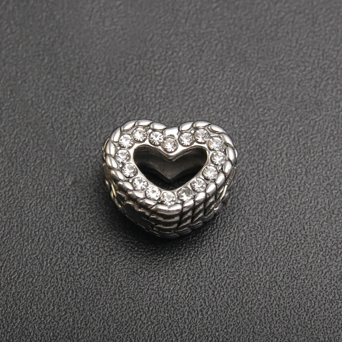 1 Piece 304 Stainless Steel Zircon Heart Shape Crown Airplane Polished Pendant Beads Chain