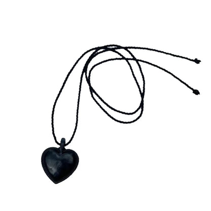 IG Style Heart Shape Pu Leather Unisex Necklace