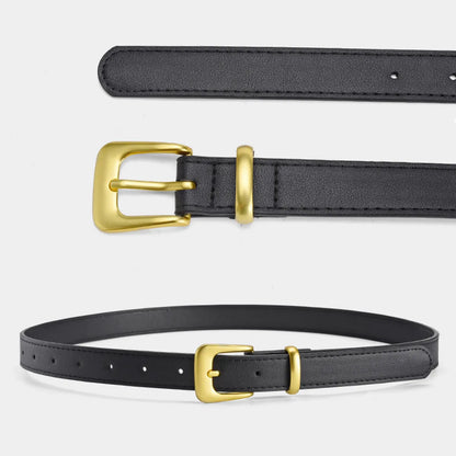 IG Style Hip-Hop Streetwear Solid Color Pu Leather Alloy Unisex Leather Belts