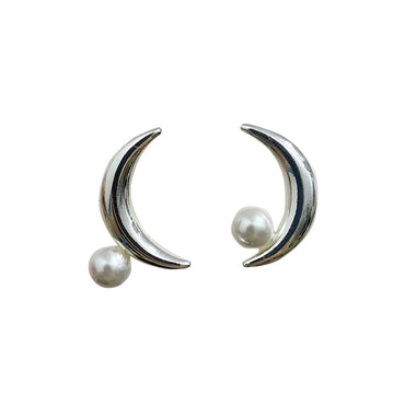 Ig Style Korean Style Moon Alloy Women's Ear Studs