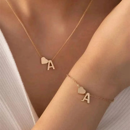 IG Style Letter Heart Shape Alloy Plating Women's Pendant Necklace