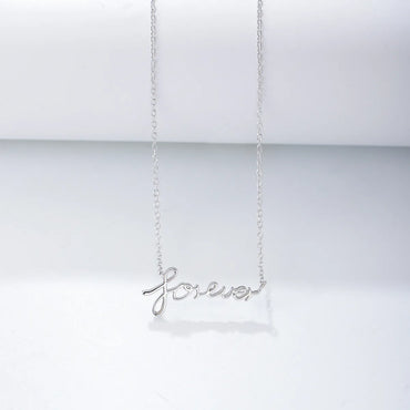 Ig Style Letter Sterling Silver Plating 14k Gold Plated Rhodium Plated Pendant Necklace