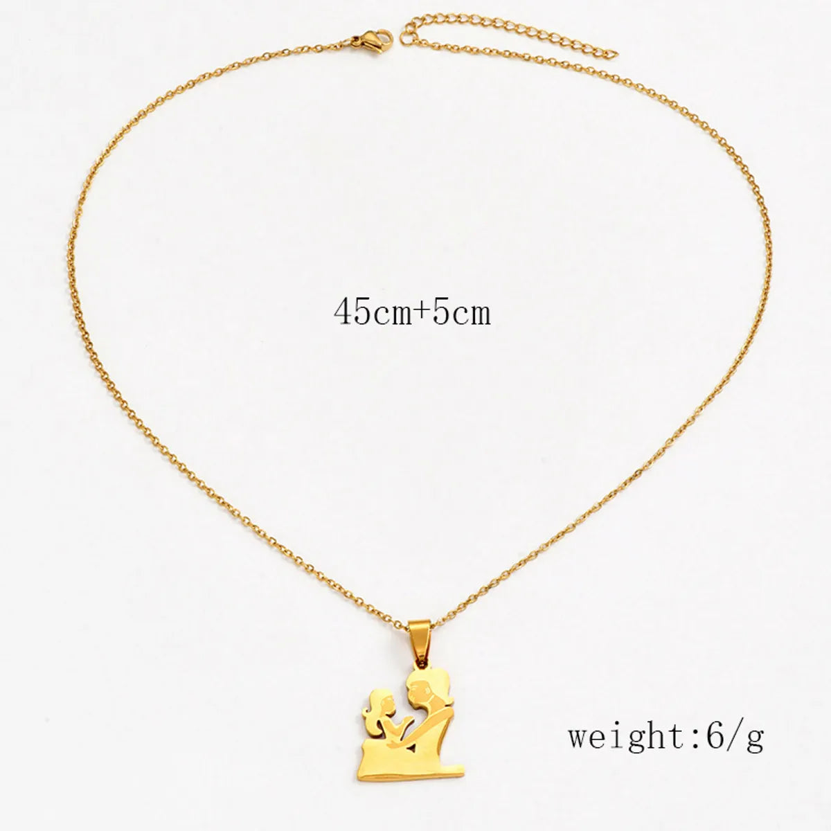 IG Style MAMA Simple Style Human Stainless Steel Alloy Mother'S Day Women's Pendant Necklace