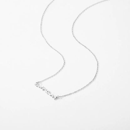 Ig Style Mama Simple Style Letter Sterling Silver Plating Rhodium Plated Necklace