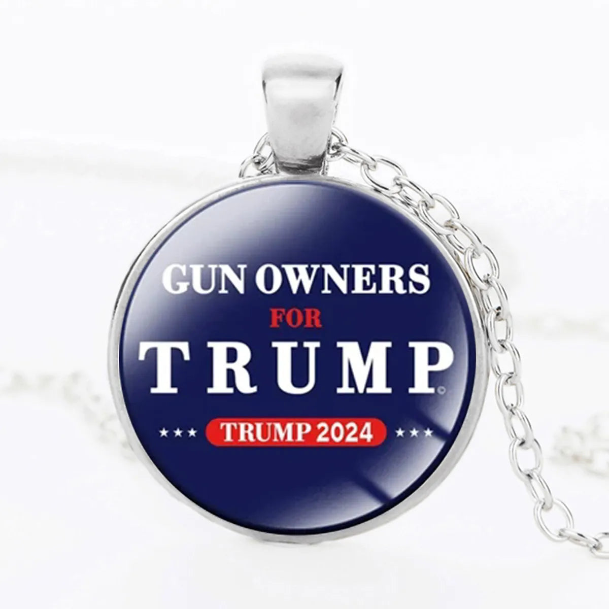 IG Style Modern Style Donald Trump Human Letter Glass Alloy Iron Wholesale Pendant Necklace