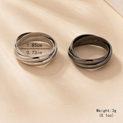 IG Style Modern Style Simple Style Solid Color Iron Unisex Rings